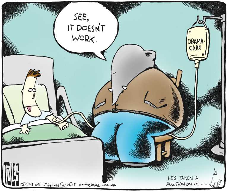 Political/Editorial Cartoon by Tom Toles, Washington Post on House Votes to Repeal ObamaCare
