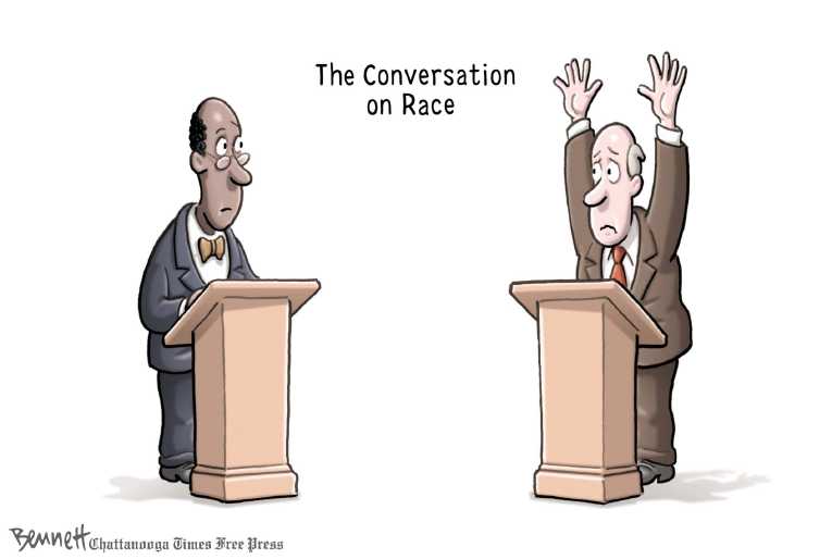 Political/Editorial Cartoon by Clay Bennett, Chattanooga Times Free Press on America Moves on From Verdict