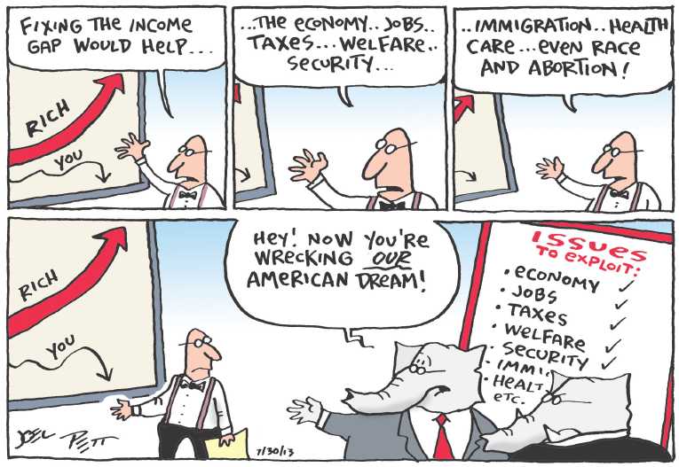 Political/Editorial Cartoon by Joel Pett, Lexington Herald-Leader, CWS/CartoonArts Intl. on GOP Setting New Standards