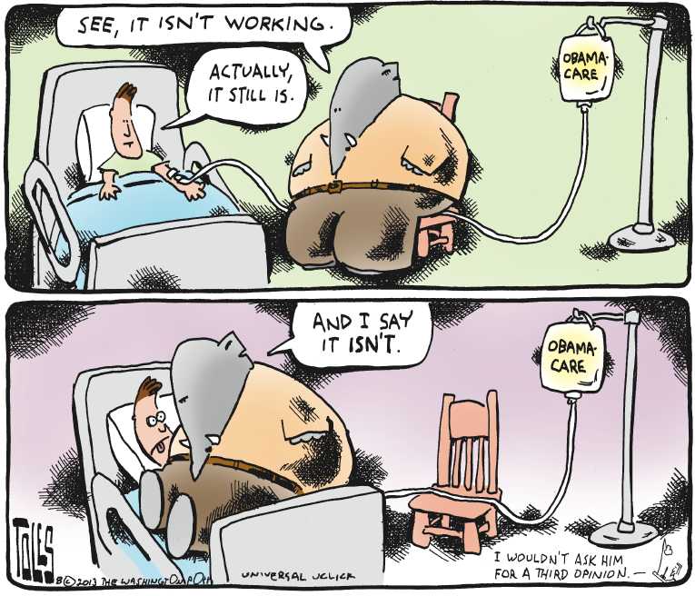 Political/Editorial Cartoon by Tom Toles, Washington Post on Ominous Future for ObamaCare
