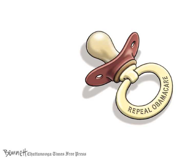 Political/Editorial Cartoon by Clay Bennett, Chattanooga Times Free Press on Ominous Future for ObamaCare