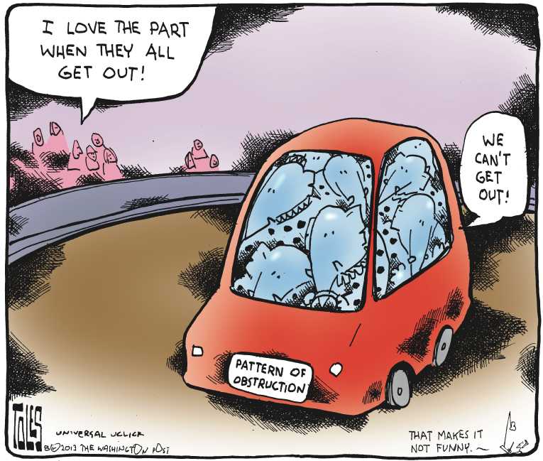 Political/Editorial Cartoon by Tom Toles, Washington Post on Tea Party Turns Up the Heat