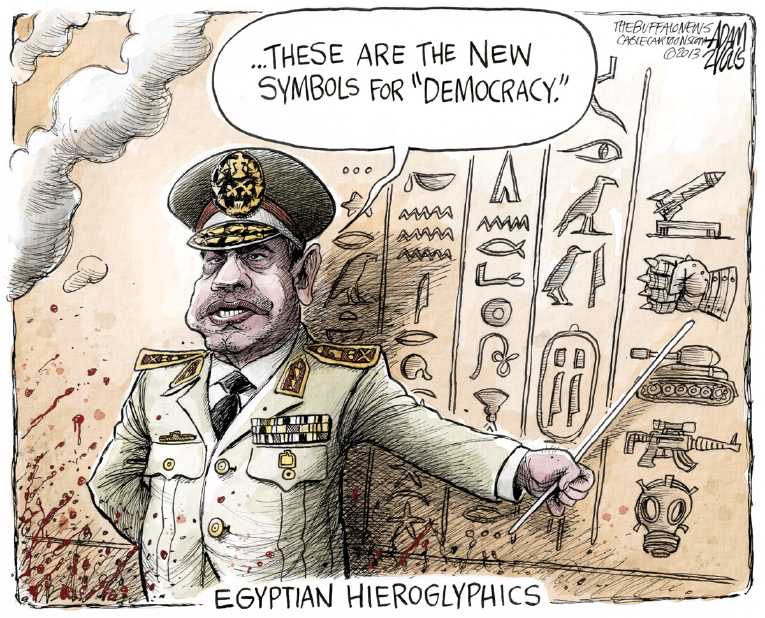 Political/Editorial Cartoon by Adam Zyglis, The Buffalo News on Chaos Rips Egypt
