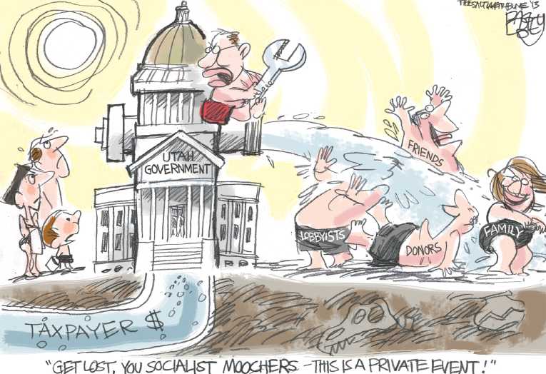 Political/Editorial Cartoon by Pat Bagley, Salt Lake Tribune on Congress Goes On Vacation
