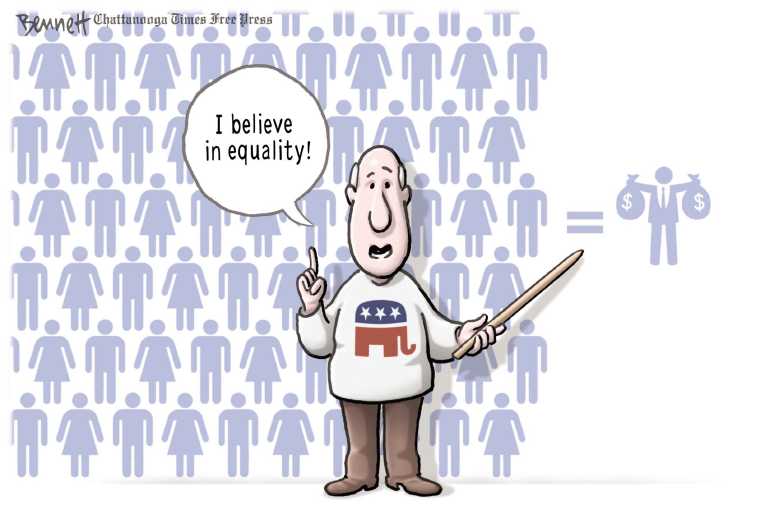 Political/Editorial Cartoon by Clay Bennett, Chattanooga Times Free Press on GOP Comes Out
