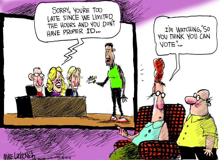 Political/Editorial Cartoon by Mike Luckovich, Atlanta Journal-Constitution on GOP Comes Out