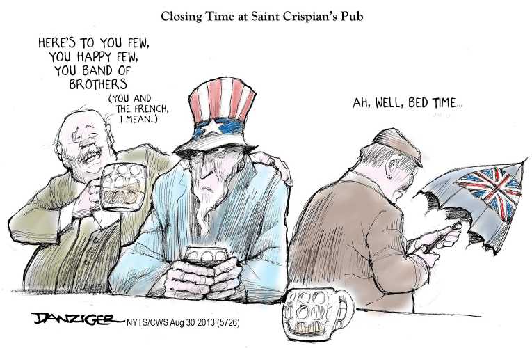 Political/Editorial Cartoon by Jeff Danziger, CWS/CartoonArts Intl. on War With Syria Imminent
