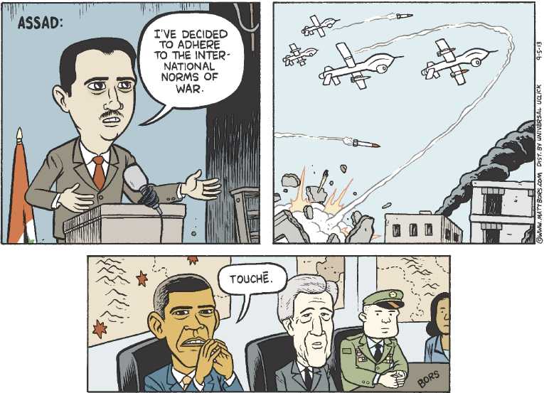 Political/Editorial Cartoon by Matt Bors on War With Syria Imminent