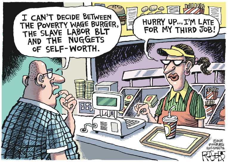 Political/Editorial Cartoon by Rob Rogers, The Pittsburgh Post-Gazette on Economic Recovery Continuing