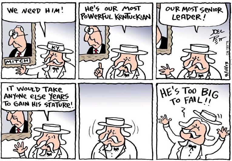 Political/Editorial Cartoon by Joel Pett, Lexington Herald-Leader, CWS/CartoonArts Intl. on GOP Leaders Take Stand