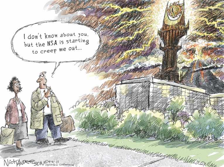 Political/Editorial Cartoon by Nick Anderson, Houston Chronicle on America Commemorates 9/11/01