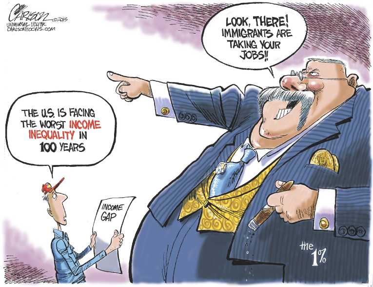 Political/Editorial Cartoon by Stuart Carlson on Economic Recovery Strong for Some