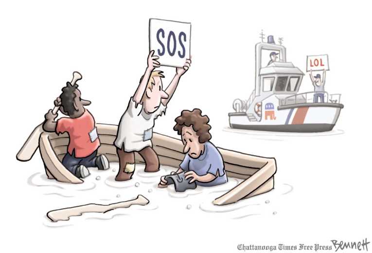 Political/Editorial Cartoon by Clay Bennett, Chattanooga Times Free Press on GOP Votes to Cut Food Stamps