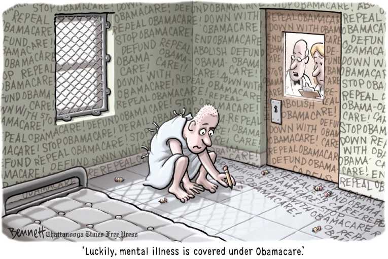 Political/Editorial Cartoon by Clay Bennett, Chattanooga Times Free Press on GOP Threatens Gov’t. Shutdown