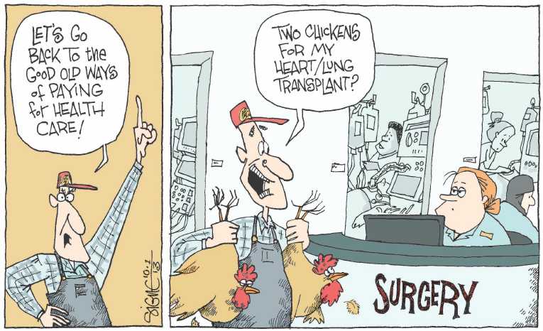 Political/Editorial Cartoon by Signe Wilkinson, Philadelphia Daily News on Republicans Declare War!