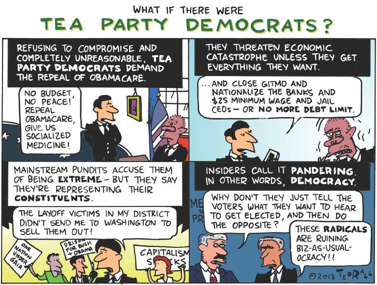Political/Editorial Cartoon by Ted Rall on Republicans Declare War!
