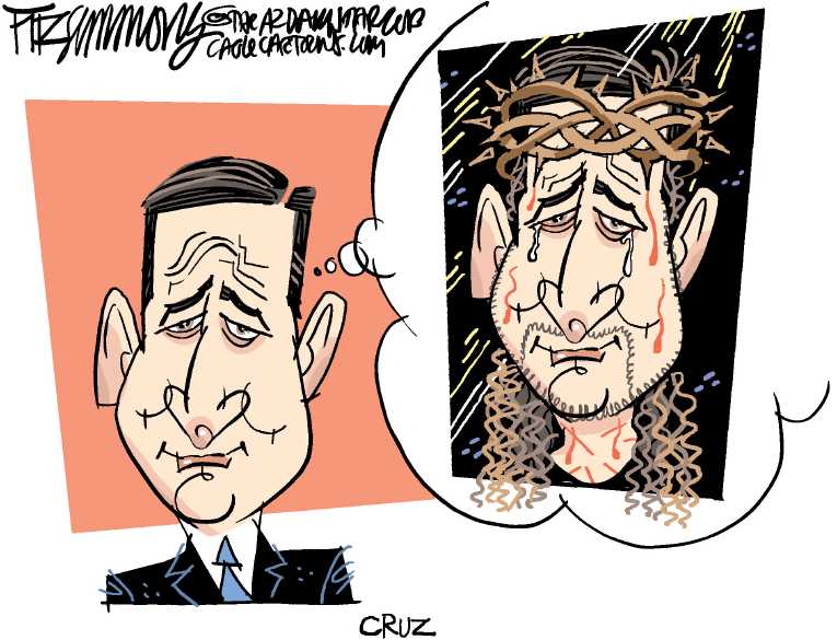 Political/Editorial Cartoon by David Fitzsimmons, Arizona Daily Star, Tucson AZ on Cruz Stays the Course