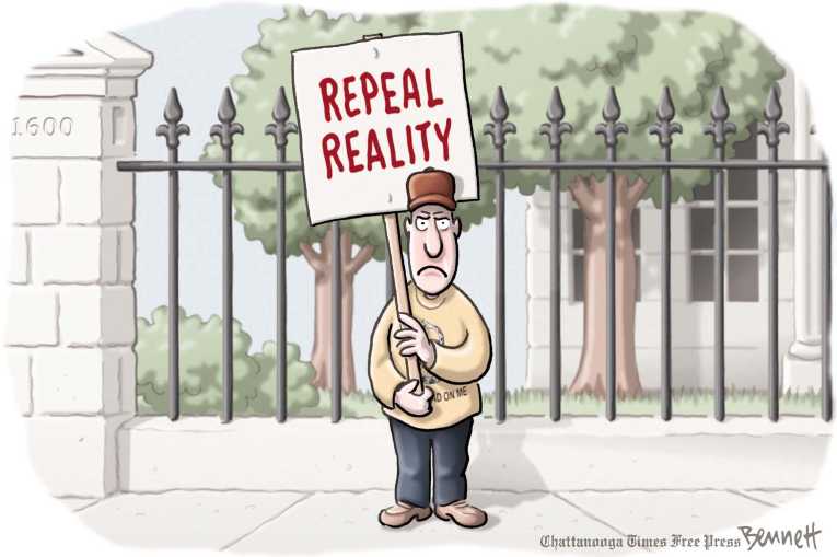 Political/Editorial Cartoon by Clay Bennett, Chattanooga Times Free Press on Debt Ceiling Deal Imminent