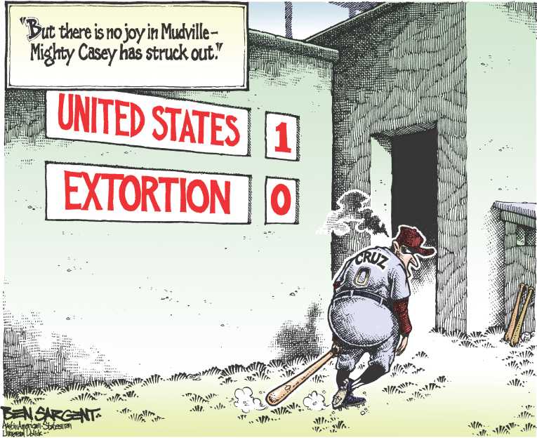 Political/Editorial Cartoon by Ben Sargent, Austin American-Statesman on Shutdown Ends, Debt Ceiling Raised