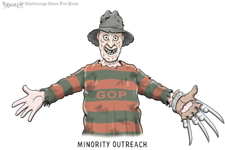 Political/Editorial Cartoon by Clay Bennett, Chattanooga Times Free Press on Nation Celebrates Halloween