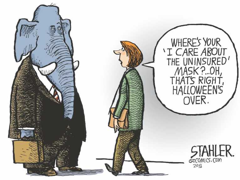 Political/Editorial Cartoon by Jeff Stahler on GOP Critical of Obama
