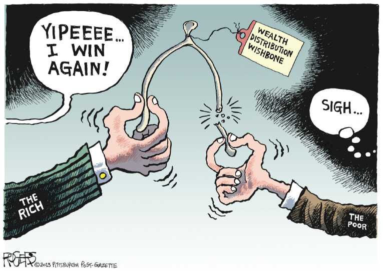 Political Cartoon on 'Stock Market Reaches 16,000' by Rob Rogers, The