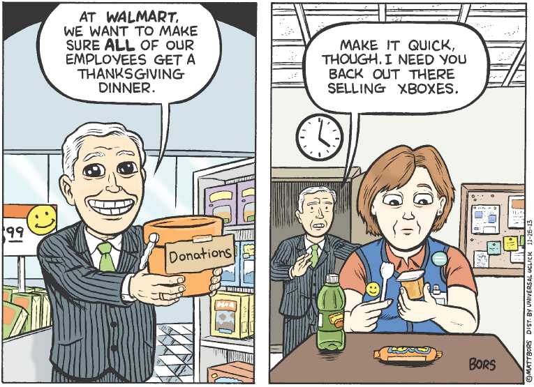 Political/Editorial Cartoon by Matt Bors on America Celebrates Thanksgiving