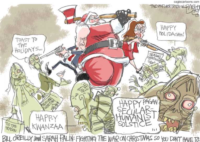 Political/Editorial Cartoon by Pat Bagley, Salt Lake Tribune on Pope Outs Devil