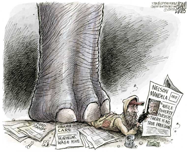 Political/Editorial Cartoon by Adam Zyglis, The Buffalo News on Minimum Wage Debate Continues