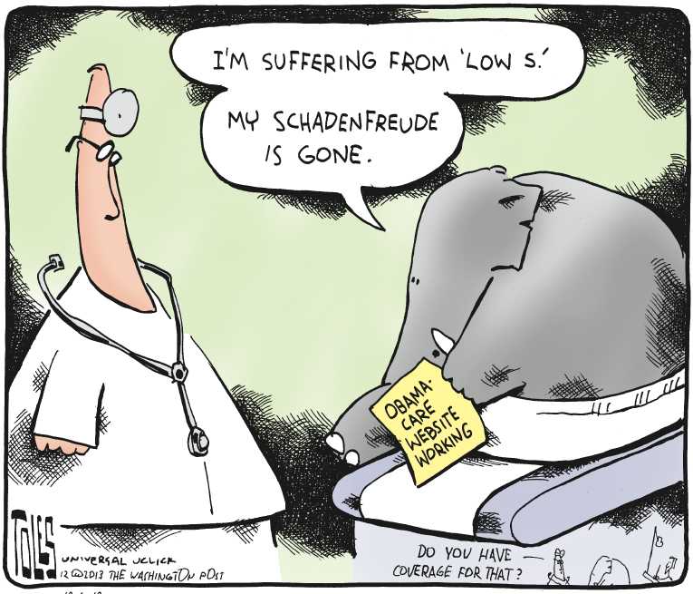 Political/Editorial Cartoon by Tom Toles, Washington Post on GOP Promising Tough Love