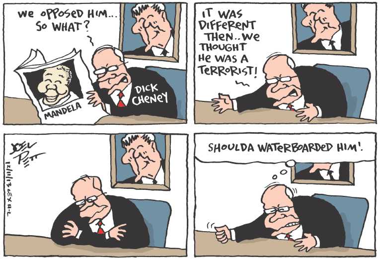 Political/Editorial Cartoon by Joel Pett, Lexington Herald-Leader, CWS/CartoonArts Intl. on Nelson Mandela Dead at 95