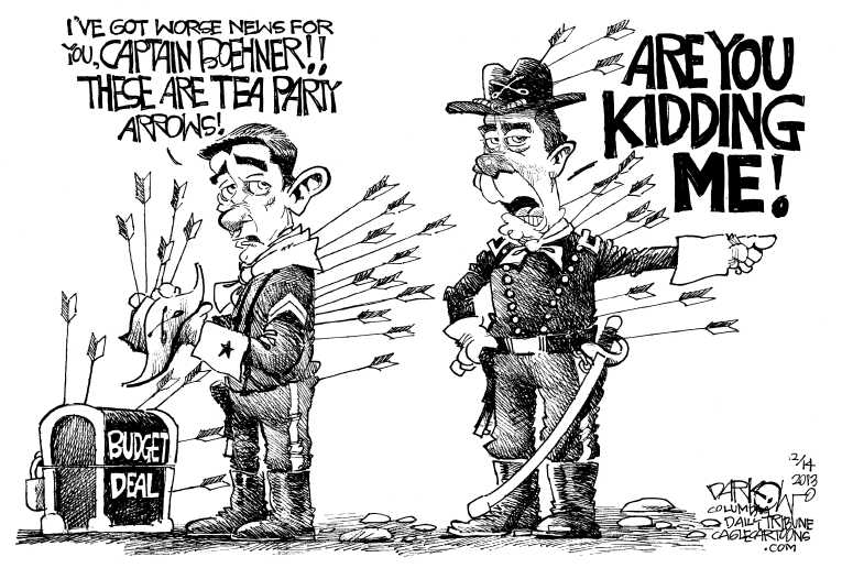 Political/Editorial Cartoon by John Darkow, Columbia Daily Tribune, Missouri on Budget Compromise Reached