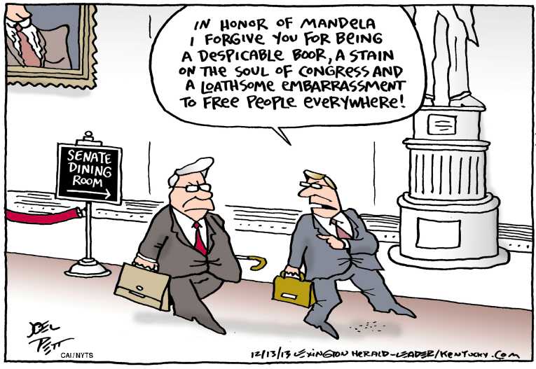 Political/Editorial Cartoon by Joel Pett, Lexington Herald-Leader, CWS/CartoonArts Intl. on Budget Compromise Reached
