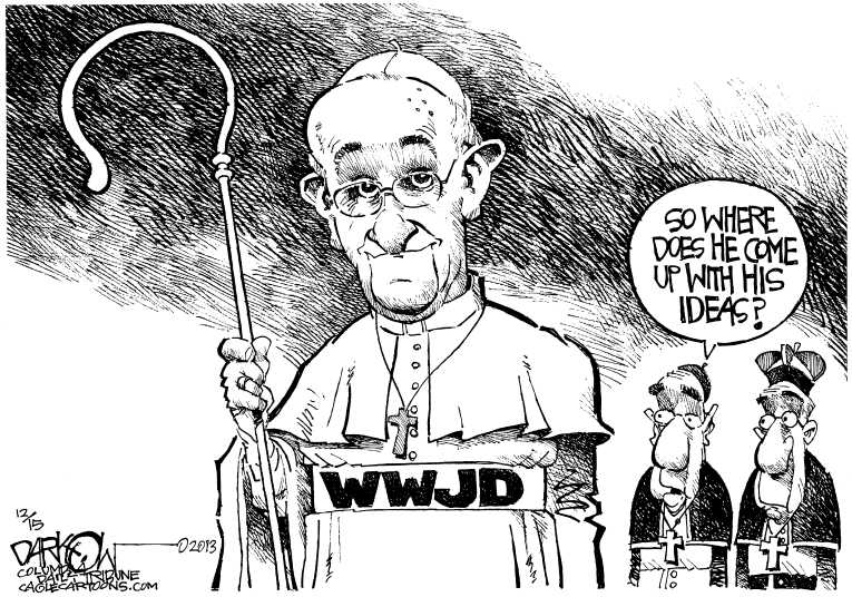 Political/Editorial Cartoon by John Darkow, Columbia Daily Tribune, Missouri on Pope Named Man of the Year
