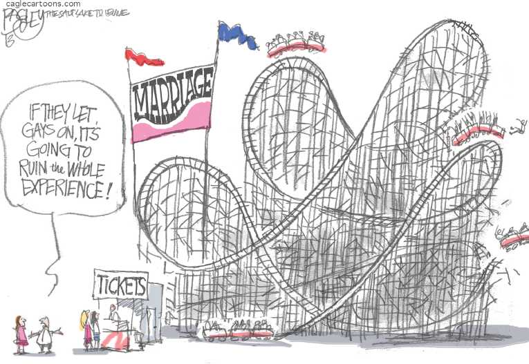 Political/Editorial Cartoon by Pat Bagley, Salt Lake Tribune on GOP Sets Its Course