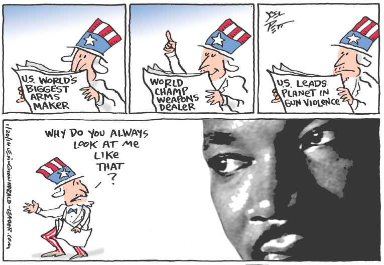 Political/Editorial Cartoon by Joel Pett, Lexington Herald-Leader, CWS/CartoonArts Intl. on America Honors King