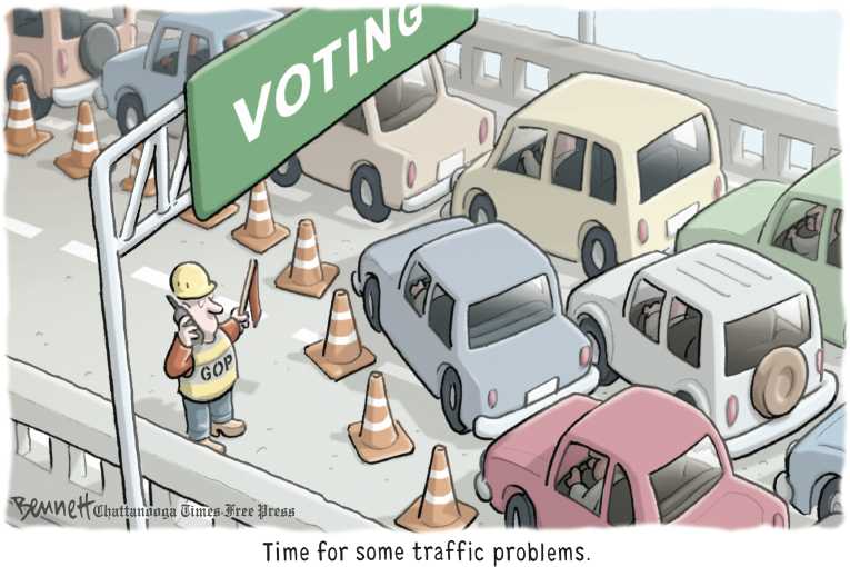 Political/Editorial Cartoon by Clay Bennett, Chattanooga Times Free Press on Republicans Look to Elections