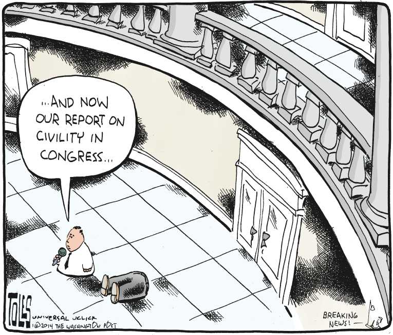 Political/Editorial Cartoon by Tom Toles, Washington Post on Republicans Outraged