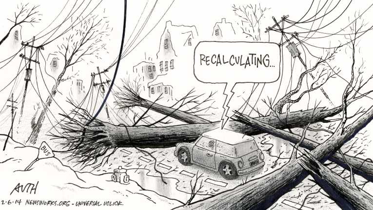 Political/Editorial Cartoon by Tony Auth, Philadelphia Inquirer on Pipeline Decision Imminent