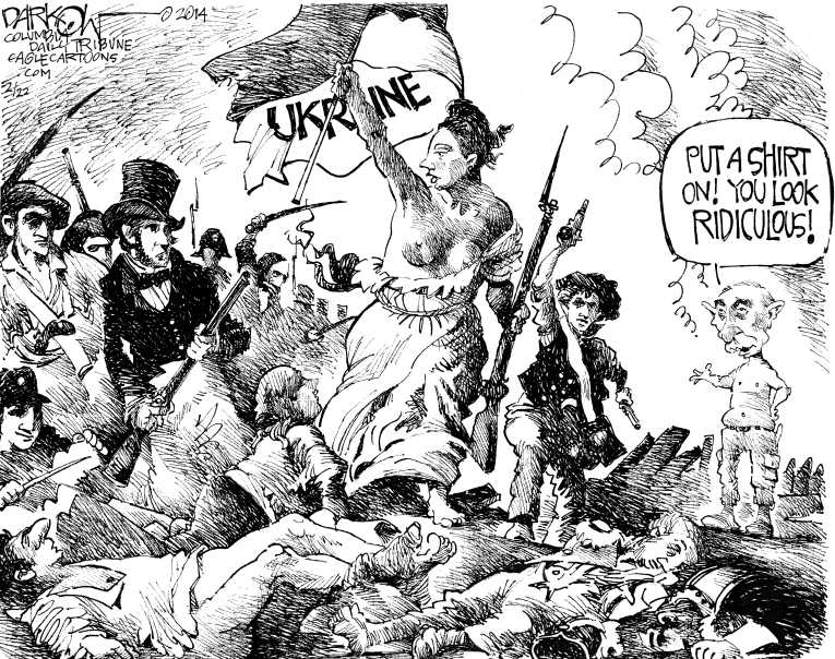 Political/Editorial Cartoon by John Darkow, Columbia Daily Tribune, Missouri on Ukraine’s Course Uncertain