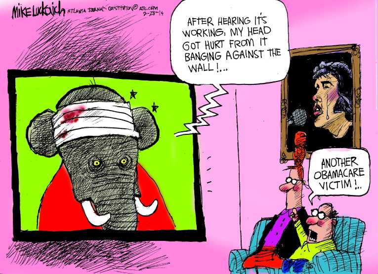 Political/Editorial Cartoon by Mike Luckovich, Atlanta Journal-Constitution on GOP Promises More Obstruction