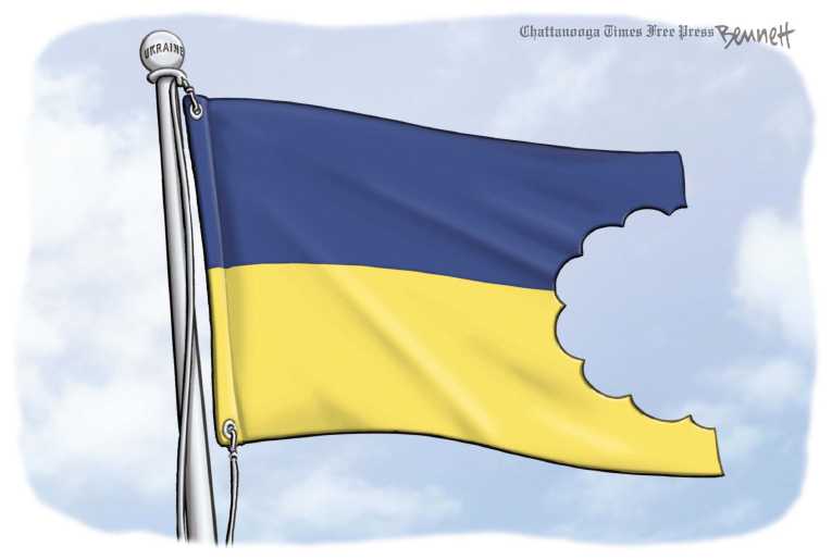 Political/Editorial Cartoon by Clay Bennett, Chattanooga Times Free Press on Russia Reclaims Crimea