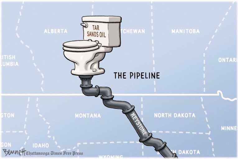 Political/Editorial Cartoon by Clay Bennett, Chattanooga Times Free Press on Climate Change Debate Continues