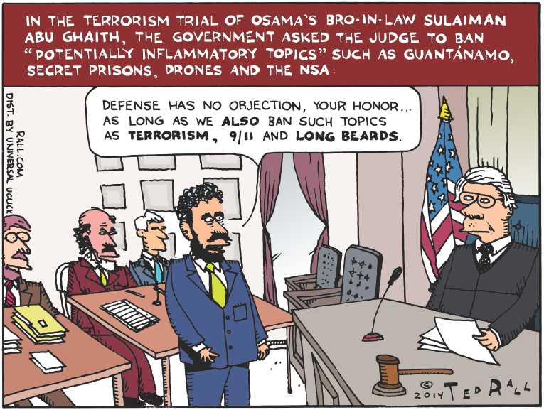 Political/Editorial Cartoon by Ted Rall on Senate Shocked by Spying