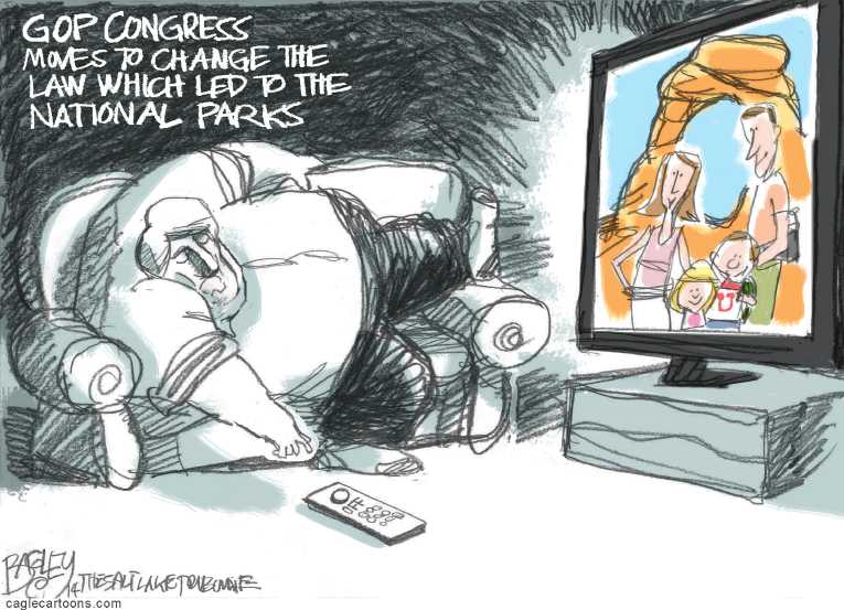 Political/Editorial Cartoon by Pat Bagley, Salt Lake Tribune on GOP Preparing Early for November