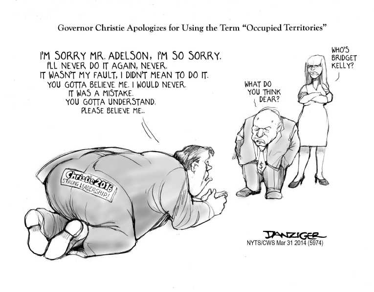 Political/Editorial Cartoon by Jeff Danziger, CWS/CartoonArts Intl. on Chris Christie Exonerated