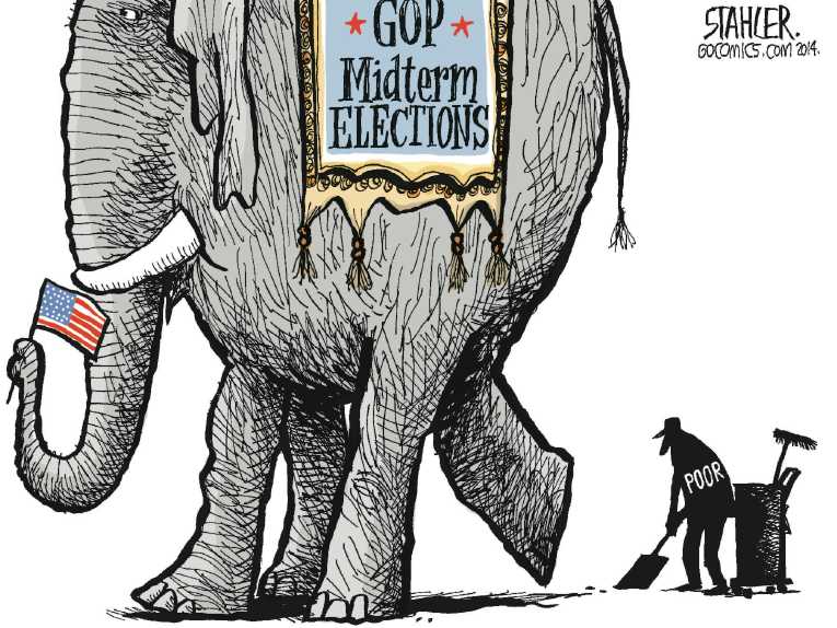 Political/Editorial Cartoon by Jeff Stahler on GOP Blames President Obama