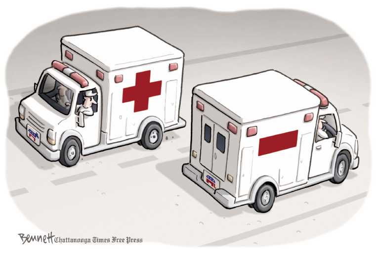 Political/Editorial Cartoon by Clay Bennett, Chattanooga Times Free Press on ObamaCare Signups Top 7 Million
