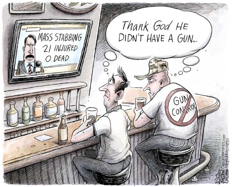 Political/Editorial Cartoon by Adam Zyglis, The Buffalo News on High School Student Stabs 22