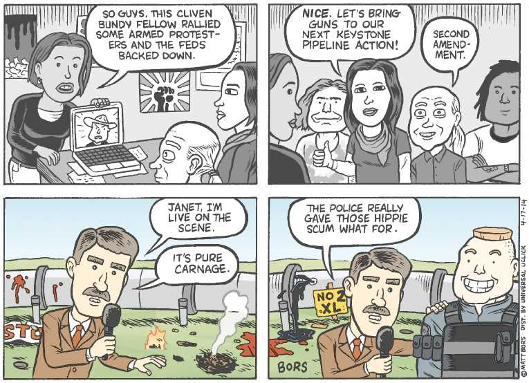 Political/Editorial Cartoon by Matt Bors on Rancher Refuses to Pay Taxes